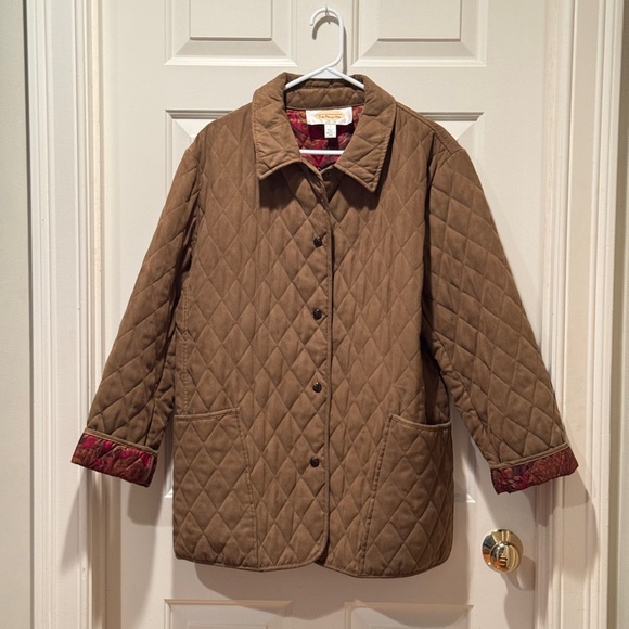 Talbots Jackets & Blazers - Talbots Tan Quilted Barn Jacket